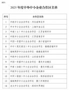 14个上榜！工信部公布2025年度中外中小企业合作区名单